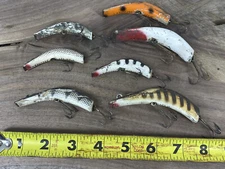 Lot of 7 Vintage old Kautzky Lazy Ike Fishing Lure rare