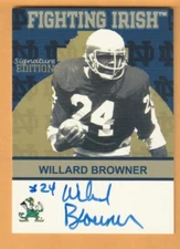 Willard Browner Notre Dame Irish AUTO 2004 TK Legacy Warren Ohio
