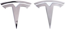 Model Y Badge Emblem - Front Hood and Rear Trunk Replacement Logo Chrome