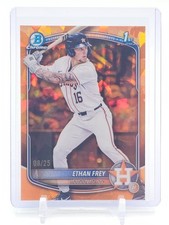 ETHAN FREY 2025 BOWMAN CHROME DRAFT ORANGE ICE 1ST ROOKIE /25 #BDC-67 Q6642