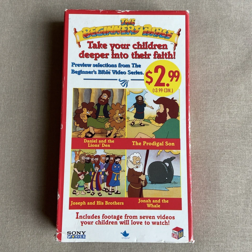 The Beginner Bible Preview Video Sampler (VHS 1997) Sony Wonder Christian Series - Image 2 of 4