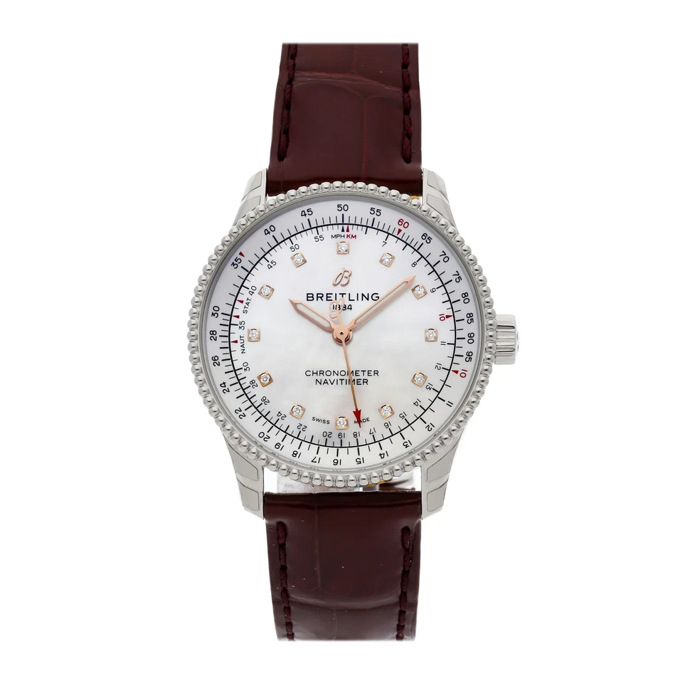 Breitling Navitimer Automatic 35mm Steel Ladies Strap Watch A17395211A1P2