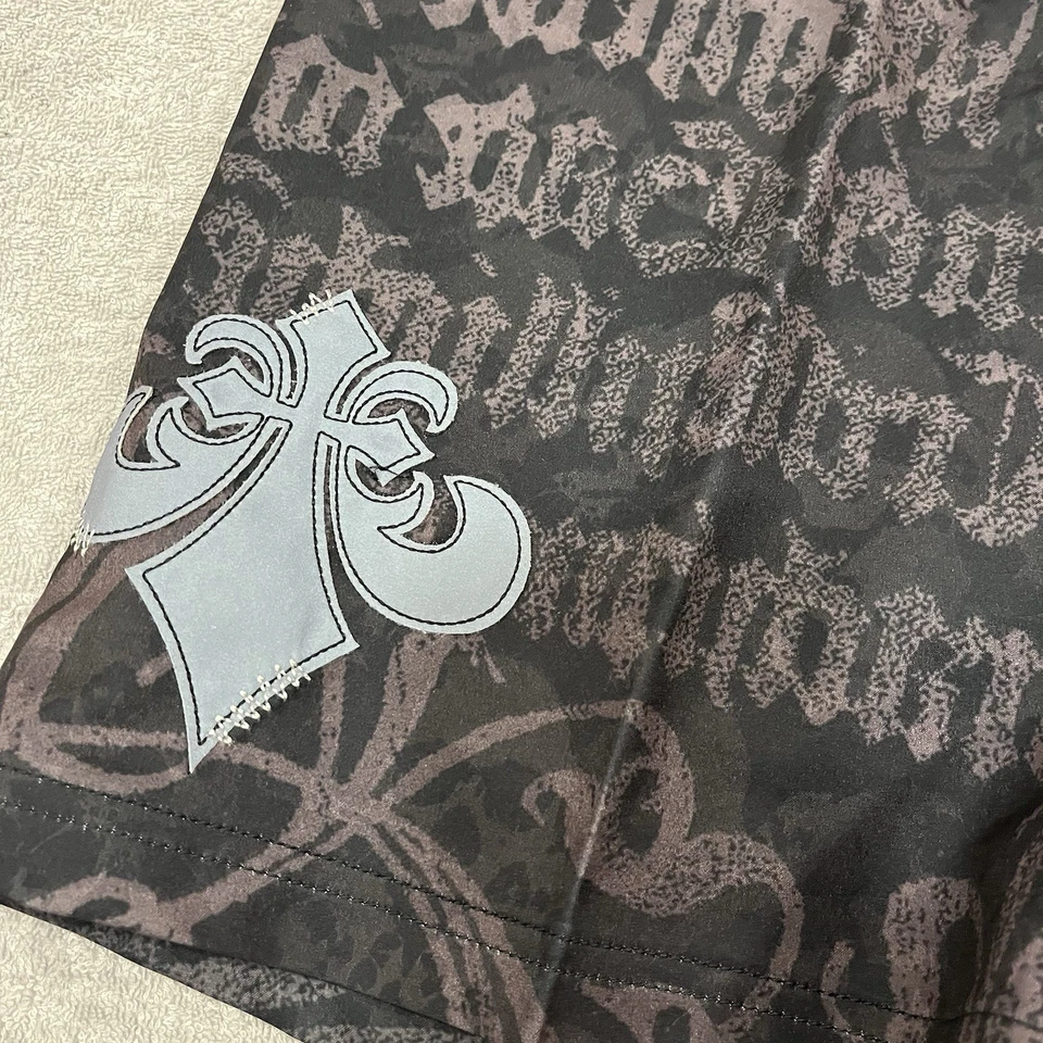 Bañador Affliction Para Hombres 32 Board Shorts Traje de Baño Parche AOP Y2K Foto 2 de 4