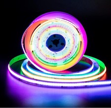 12V 24V WS2812 COB RGB LED Strip IC Addressable Full Color Flexible Tape Light