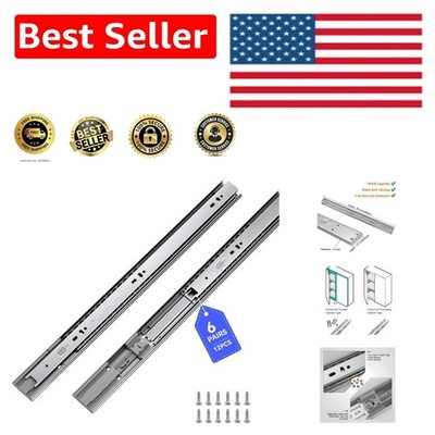 20 Inch Soft Close Drawer Glides - Heavy Duty with Anti-Drop System