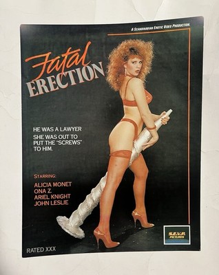 Fatal Erection Alicia Monet Ariel Knight 8.5''x11'' Adult Film Ad Slick Promo