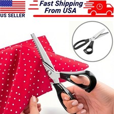 Heavy-Duty Stainless Steel Ambidextrous Shears Fabric Scissors with Serrated
