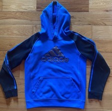 Adidas Youth Pullover Hoodie - Blue Size L/G 14/16 Climawarm
