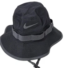 Nike Unisex Apex Dri-FIT Drawcord Bucket Hat Cap Black Size Small