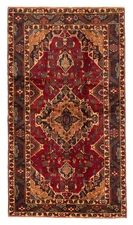 Vintage Oriental Hand-Knotted Carpet 4'0" x 7'0" Traditional Wool Area Rug