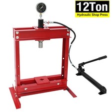 12 Ton Hydraulic Shop Press Heavy Duty Garage Hydraulic Press with Press Plate