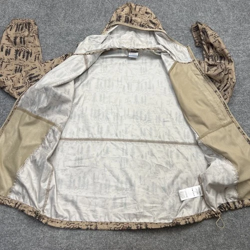 Columbia Jacket Men's Large Tan Hooded Full Zip Deer Tree Print Outdoors image 3