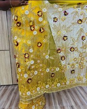 Nigerian George Fabric Material  2.5 Yard Mesh + 2.5 Yard Silk + 1.5 Yard Blouse