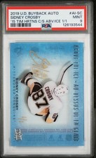 2019 UD BYBK AUTOS #AI-SC SIDNEY CROSBY 1/1 PSA 9 AUTO