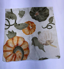 Pillow Sham Multicolor Pumpkin Fall/Halloween Print Zip Closure 17  x17  