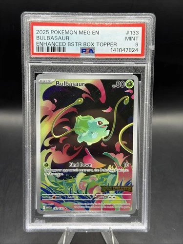 Pokemon Mega Evolution Base #133 Stamped Box Topper Bulbasaur PSA 9 Mint