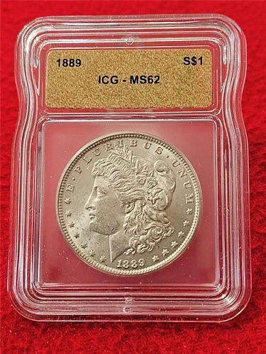 1889  MORGAN SILVER DOLLAR  ICG  MS 62                                   #T1737