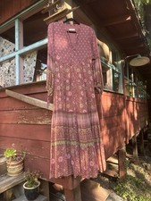 Free people Spell Byron bay floral Maxi Dress Utopia Plum Sleeves  Large L