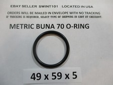 49mm ID x 59mm OD x 5mm thick O-ring. Buna-70. Quan 1.