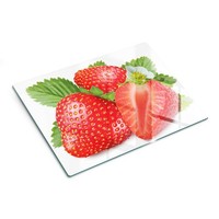 Glasschneidebrett KüChe GehäRtetes Glas Arbeitsplattenschutz Erdbeeren 40X30 Cm