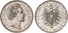 Bavaria 2 Mark Silver 1876 D Ludwig II.  J. 41 VZ-ST 137643