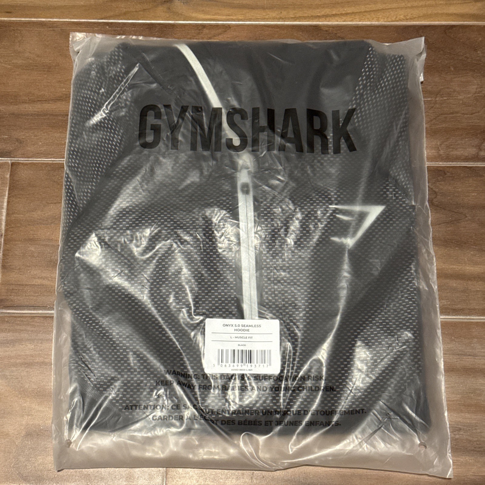 Gymshark Onyx 5.0 Seamless Hoodie Black  Large IN HAND✅✅