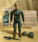Vintage GI Joe Grunt Hasbro 1982  Complete w/ some BG - Straight Arm - File Card