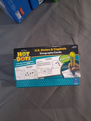 Educational Insights Hot Dots U.S. States & Capitals Geography Cards Grades 3+