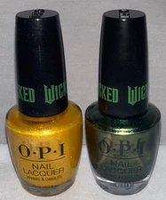 OPI Wicked Nail Polish Ozitively Elphaba And Love You So Munchkin