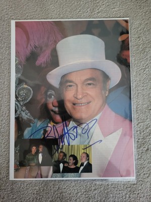 Seltenes authentisches signiertes Vintage Bob Hope 11'' x 8'' Foto.
