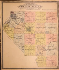 1901 Plat / County Map ~ St. CLAIR County, ILLINOIS (15x17)-#005