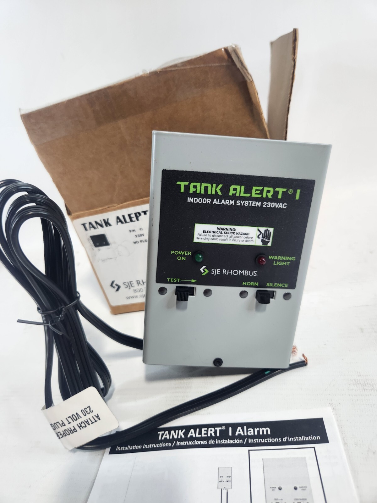 Tank Alert Alarm System, S. J. Electro Systems, Inc. Model 10102X