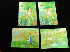 Lot of 4 1980's UNSIGNED Get Well Cards with Envelopes 3 Designs C436