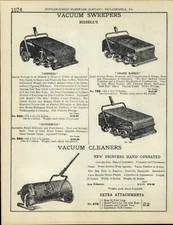 1920 PAPER AD Bissell's Carpet Rug Vacuum Sweeper New Princess Hand Pump 