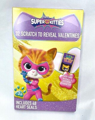 Disney Jr. Super Kitties 32 Scratch Valentines Cards Ginny