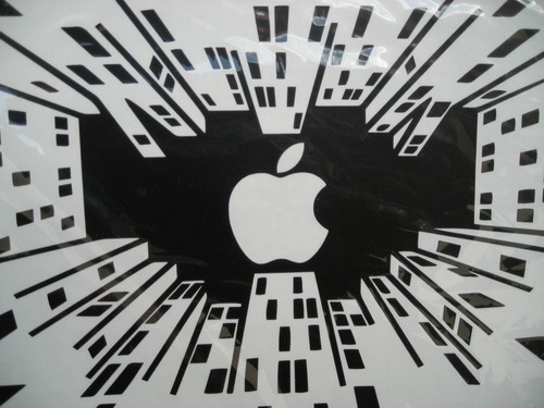 APPLE LOGO *City Laptop Sticker Vinyl Skin Decal Sticker 12- 13" - Photo 1/4