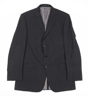 Marks and Spencer Herren Anzugjacke Grau Polyestermischung Größe 42 Reg