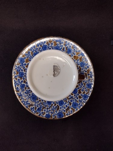 TAKAHASHI San Francisco Blue Brown White Espresso Demitasse Cup & Saucer - Picture 3 of 11