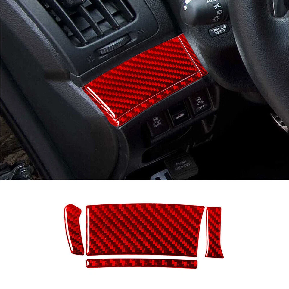 Kit de cubierta interior completo de fibra de carbono rojo para Infiniti G37 sedán 41 piezas Foto 3 de 4