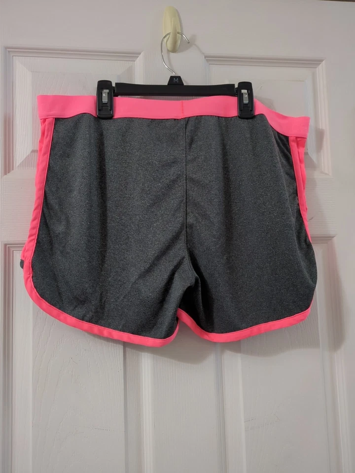 Pantalones Cortos de Atletismo New Balance Gris/Rosa Para Mujer Bolsillos Talla XL Foto 3 de 4