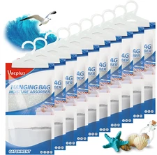 Moisture Absorbers, Hanging Closet Dehumidifier Bags, Humidity Packs, Desiccant,