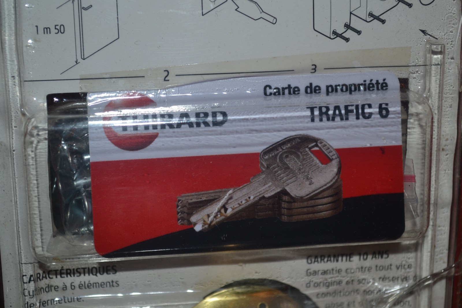 THIRARD verrou de haute sûreté trafic6,45 mm, mm, mm, x4 clés 78c5c3 THIRARD verrou de haute sûreté trafic6,45 mm, mm, mm, x4 clés 78c5c3