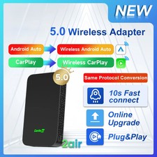 CarPlay Wireless Android Auto Box 2.4G  5.8Ghz WiFi BT Auto Connect Plug  Play