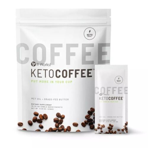 It Works! Keto Coffee 15 Packets Bag New Free shipping