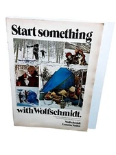 1975 Wolfschmidt Genuine Vodka Skiing Winter Theme Original Print Ad 70s