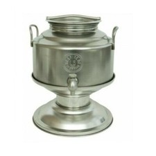 CONTENITORE FUSTO BIDONE ACCIAIO INOX 18/10 VINO OLIO BIRRA 5 LT CON RUBINETTO