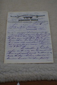 Pool/Billiard/Table/Brunswick J M Brunswick Letterhead 1876 Rare!!!