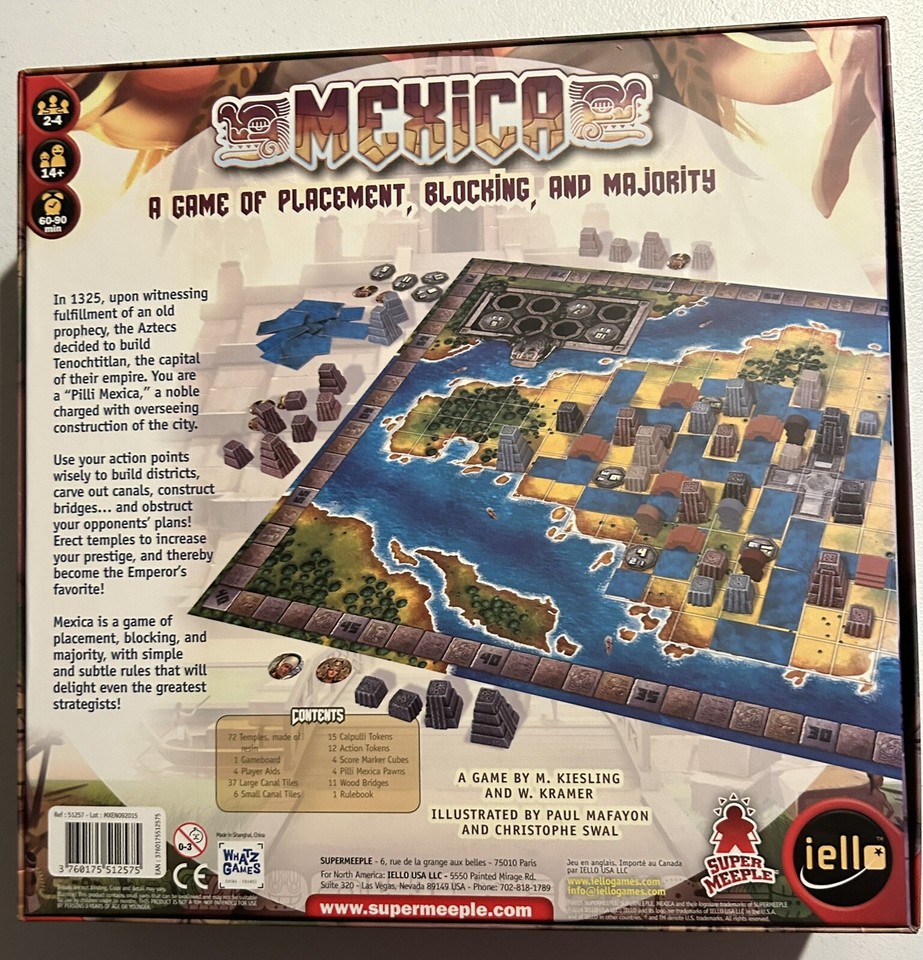 Mexica Board Game From Iello Out Of Print Kiesling And Kramer Game eBay