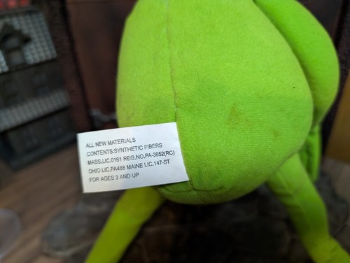Muppets Kermit the Frog Plush Nanco Posable Figure Jim Henson Toys 16” - Picture 4 of 5