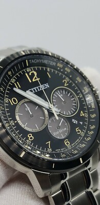 CITIZEN Eco-Drive 腕時計 ダークグレー Citizen Eco Drive Chronograph Mens Watch B620-S108764 44mm | eBay